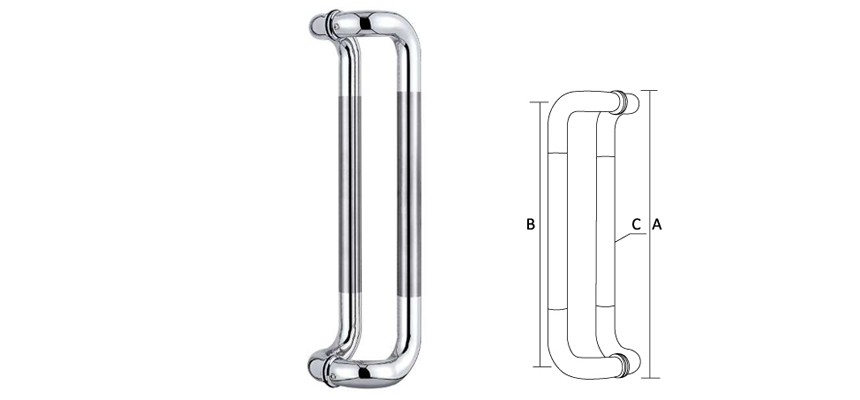 Glass Door handle,Stainless Steel